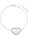 Sorelly Damentäuber Armband mit Herz-Design aus Silber 15,5 cm
