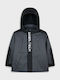 Kids Casual Long Jacket with Hood Anthracite