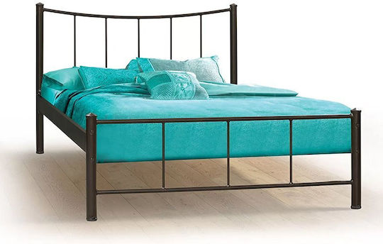 Κρεβάτι Διπλό με Στρώμα 150x190cm Γκρι Κρεβάτι Διπλό με Στρώμα 150x190cm Γκρι