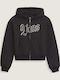 Kinder-Sweatshirt Strickjacke mit Kapuze Schwarz