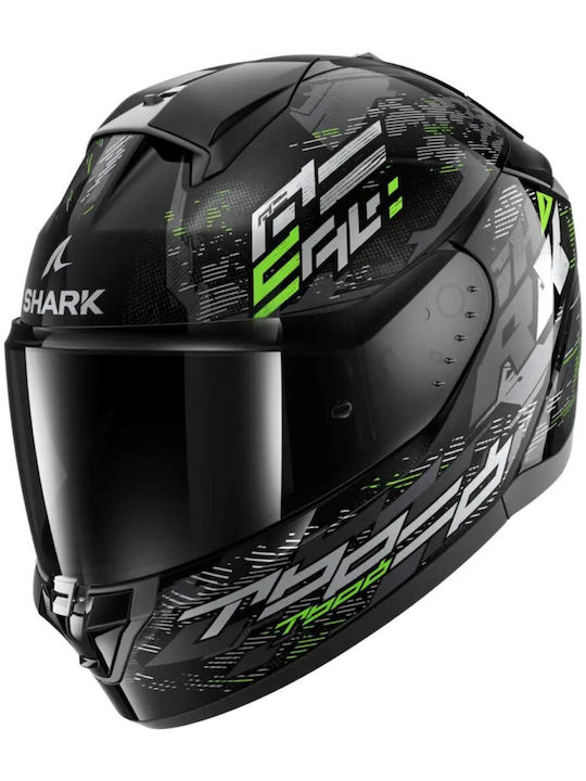 Shark Ridill 2 Molokai Black/Grey/Green Κράνος ...