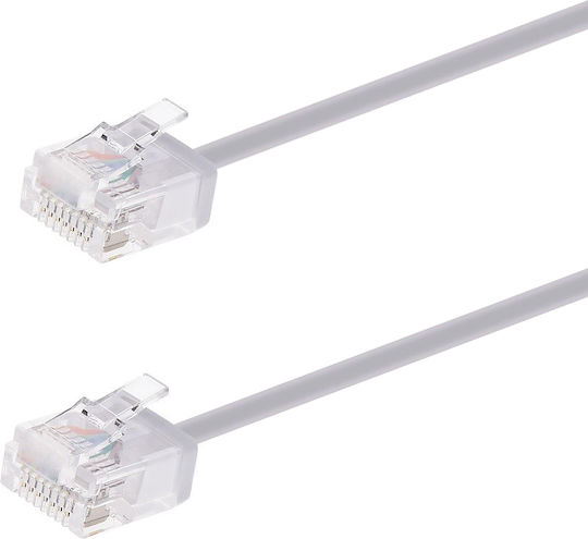 Powertech U/UTP Cat.6a Netzwerkkabel Ethernet 0.5m Grau