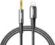 Remax 3.5mm to Lightning Cable Μαύρο 1.2m
