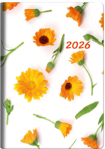 Ημερολόγιο Ημερήσιο 2026 Θεοφύλακτος 9x13cm Marigold Λευκό 7059902