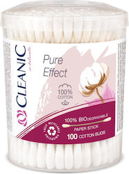 Cosmetic Cotton Buds Ear Hygiene Pure Effect Cleanic 100 Pieces