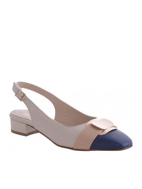 Pumps mit mittelhohem Absatz Beige