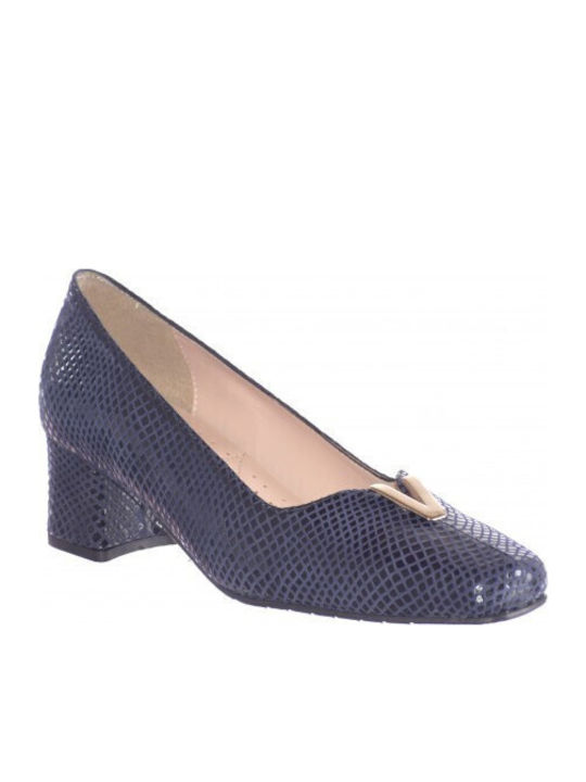 Trace Leder Pumps Blau