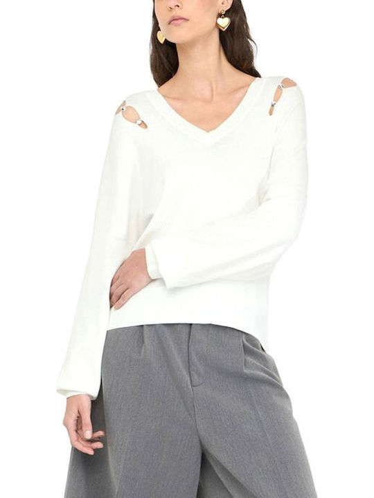 Liu Jo Maglia Chiusa Women's Sweater with V Nec...