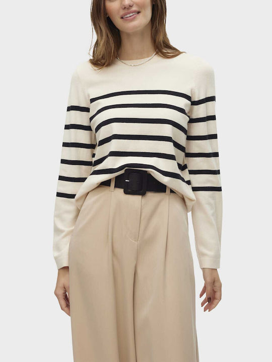 Vero Moda Saba Дамски Пуловер Райе Екрю