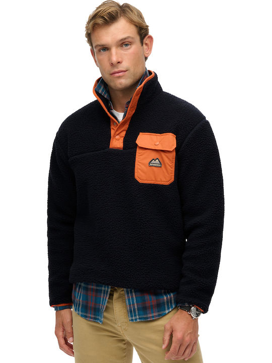 Superdry Henley Blouse Navy