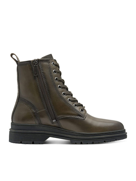 Tamaris Leather Women's Ankle Boots Khaki
