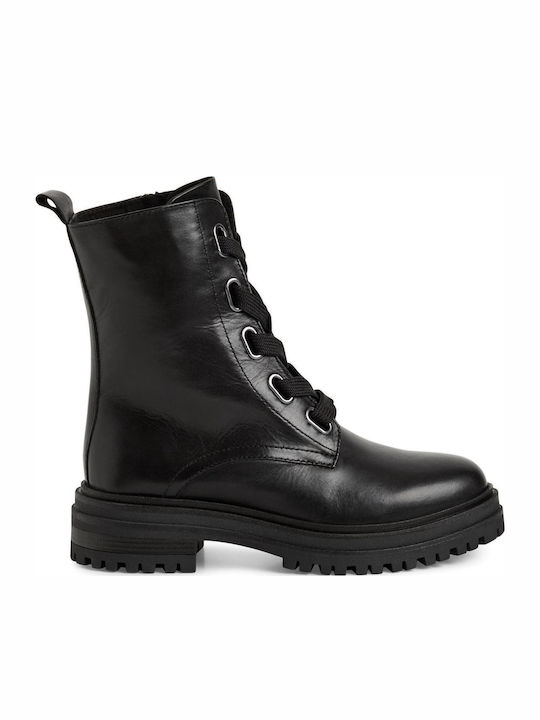 Leather Women's Ankle Boots Black