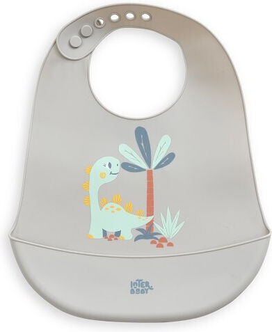 Interbaby Водоустойчив Лигавник Силикон Сив за 6 за електронен магазин в категорията "Гризалки и облекчение при изрязване на зъби"