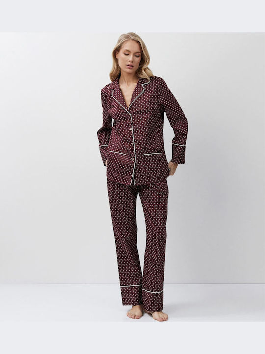 Aruelle Winter Women's Pyjama Set Burgundy
