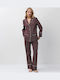 Aruelle Winter Women's Pyjama Set Burgundy
