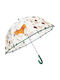 Sassi Junior Kids Curved Handle Umbrella with Diameter 68cm Multicolour