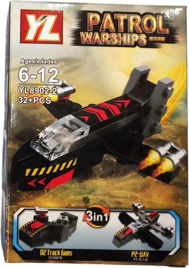 Zanna Toys Building Blocks Airplane 3 in 1 for 6+ Years