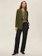 Women's Fabric Trousers Blue