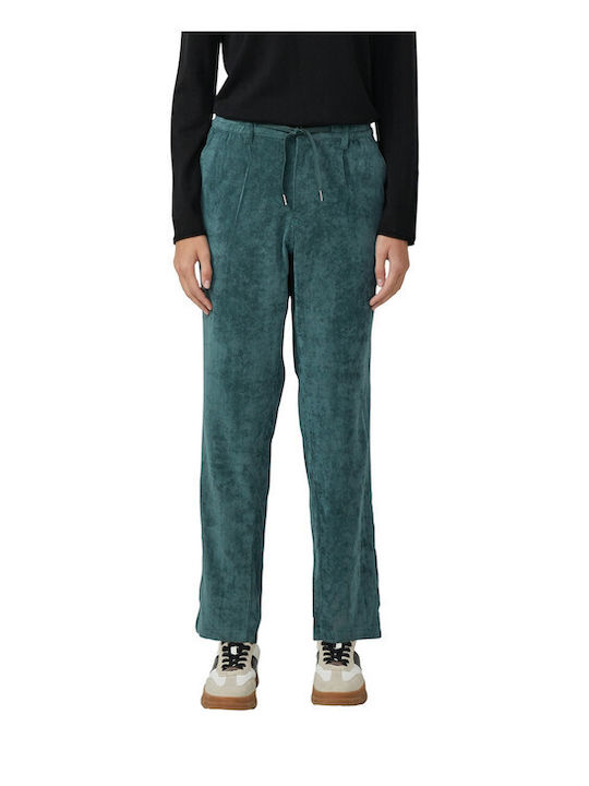 Women's Fabric Trousers Green
