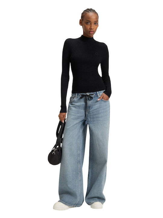 Women's Jean Trousers in Baggy Line Light Aged Denim