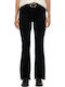 Damenjeans Schlaghose Mittelhohe Taille Black