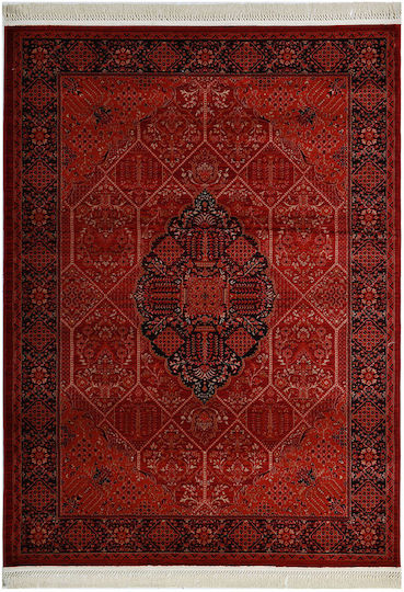 Royal Carpet Afgan 316a Χειροποίητο με Κρόσια 100x160cm D.red Black Royal Carpet Afgan 316a Χειροποίητο με Κρόσια 100x160cm D.red Black
