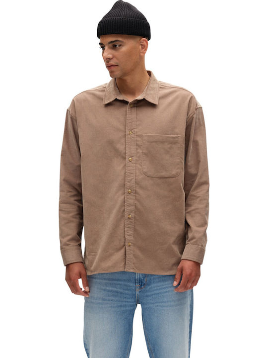 Gabba Langärmeliges Zeichenfolge Overshirt Beige