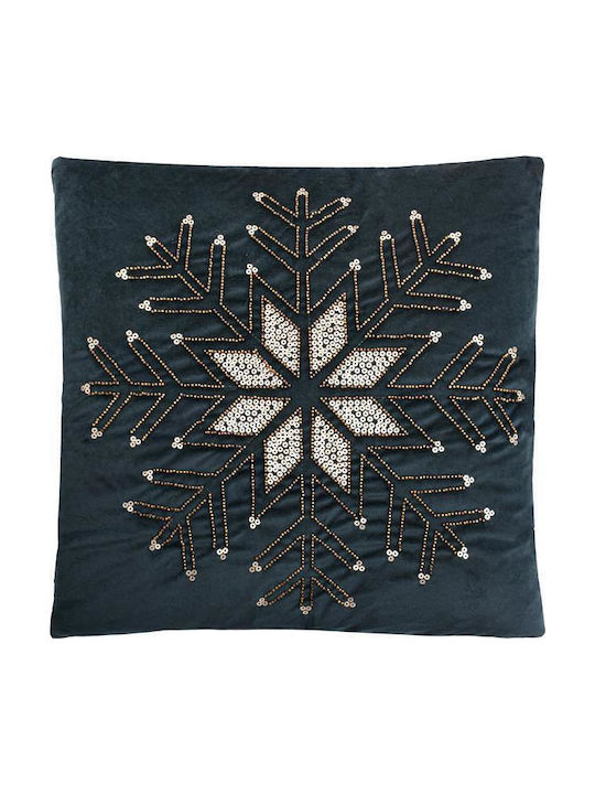 Fylliana Christmas Decorative Pillow Square Blue 45x45cm