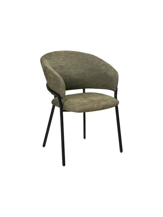 2411 Dining Room Fabric Chair Green 58x62x83cm 2pcs