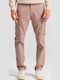Trousers Cargo Elastic in Regular Fit Brown