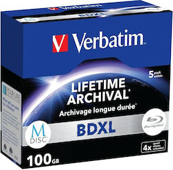 Verbatim M-disc Εγγράψιμα BD-R 100GB 5τμχ
