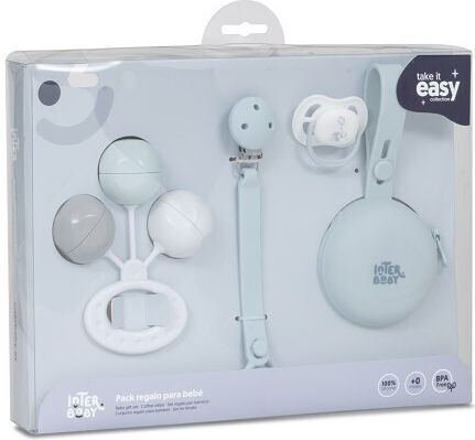 Interbaby Geschenkset für Babys Blau 4Stück