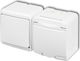 Karlik Single Power Socket Waterproof with Lid White