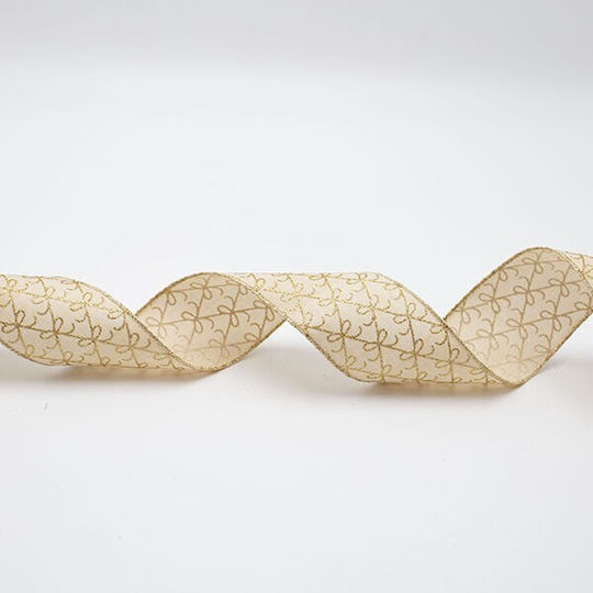 Beige Champagne Ribbon Bows 914x6.3cm