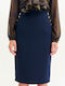 Pencil Midi Skirt Μπλέ