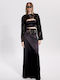 Satin,σατεν Maxi Rock Black