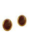 Cercei din Oțel Placat cu aur cu Pietre