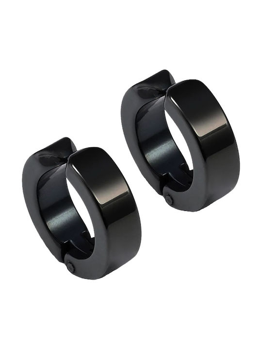 Theodora's Jewellery Men's Earrings Hoops with Clip made of Steel