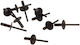 Romix Plastic Nit Expanders Wheel Archs Bmw X1 E84 X3 E83 F25 X5 E53 E70 X6 E71 10pcs