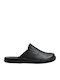 Men's Leather Slippers Black