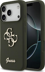 Guess Silicone Big 4g Script Khaki (iPhone 18 Pro Max / 17 Pro Max)