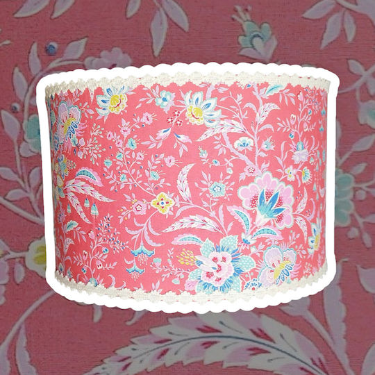 Red Hibiscus Ceiling Light Red with E27 Socket 35x25cm