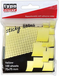 Typotrust Yellow Sticky Memo Pads 100 Sheets 75x75mm Ts75075-05
