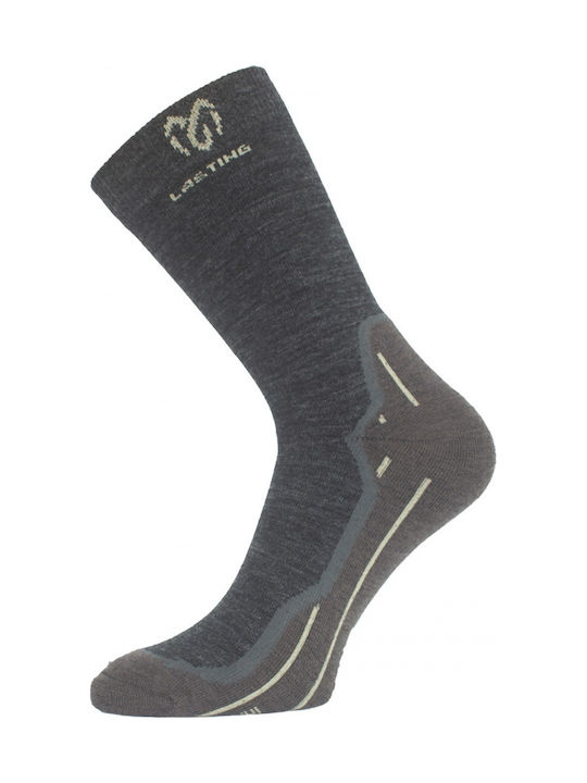 Lasting Merino Trekking Κάλτσες Γκρι 1 Ζεύγος