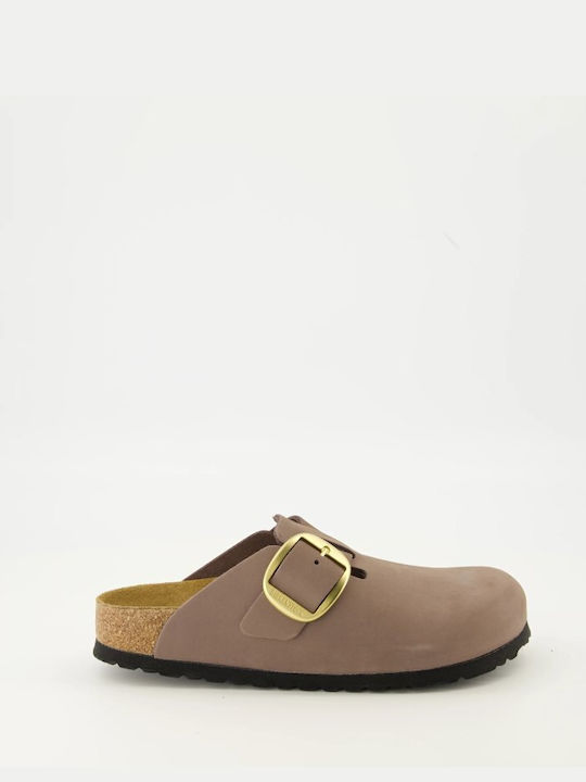 Birkenstock Γυναικεία Δερμάτινα Σαμπό Μωβ