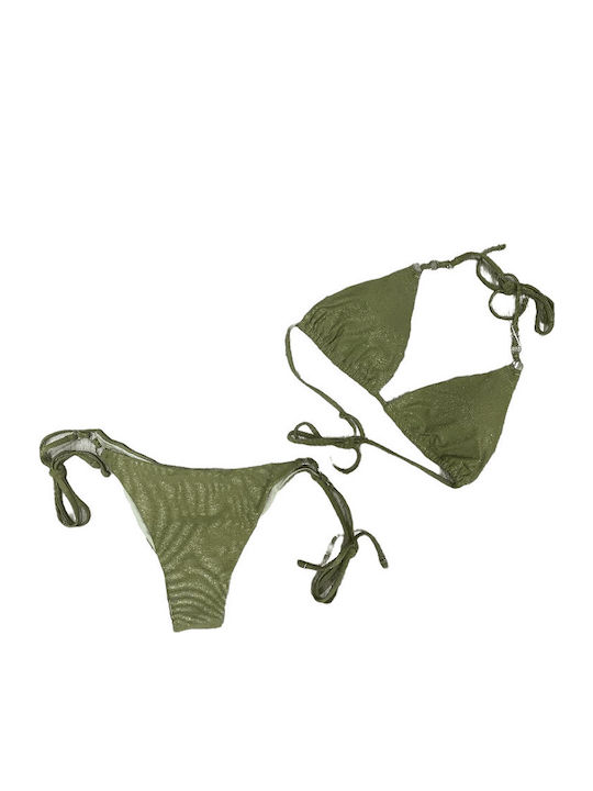 Modern Ocean Set Bikini Brazil Πράσινο