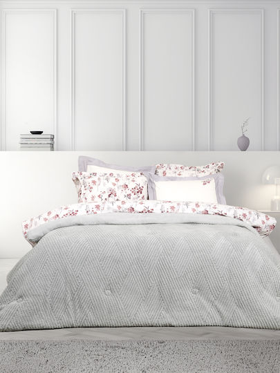 Nima Duvet Cover Queen 220x240cm Velva Light Gray