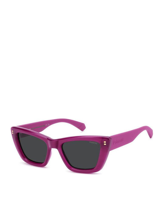 Polaroid Women’s Sunglasses with Pink Horn-Rimm...