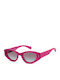 Polaroid Women's Sunglasses with Pink Plastic Frame and Gray Gradient Lens PLD6243/S/X MU1/JR