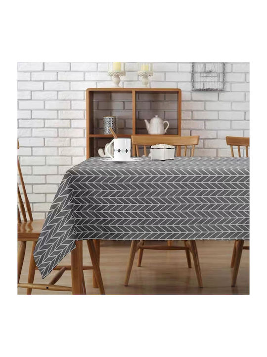 To megalo pazari Tablecloth Linen with Embroidery Linen 140x180cm